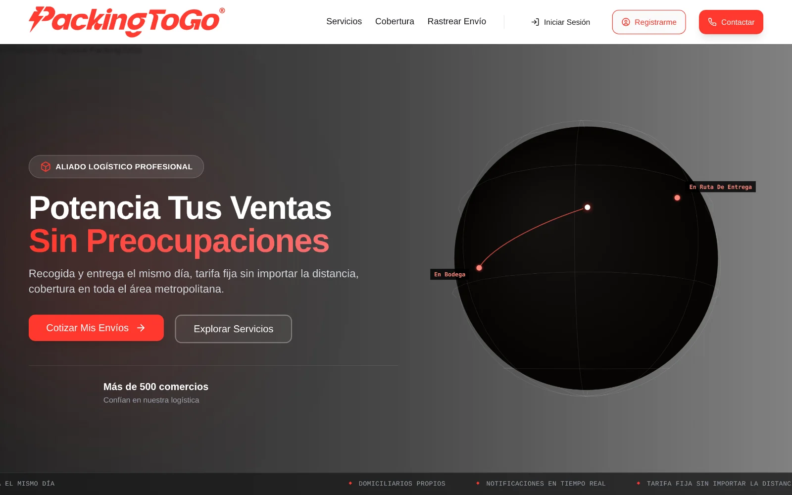 Sitio web de PackingToGo